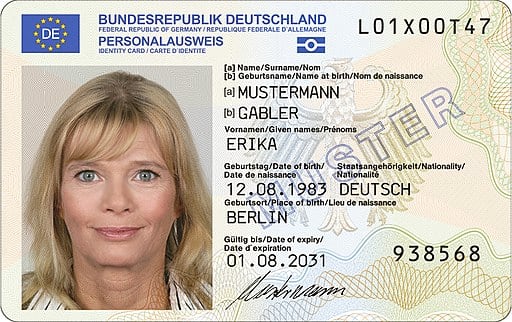 Deutscher Personalausweis Muster