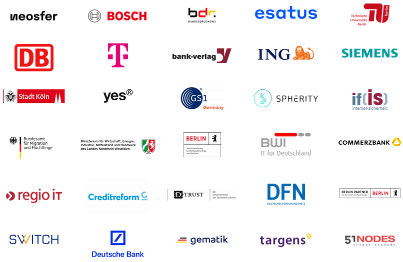 Ausschnitt der Partner von IDUnion - Auflistung verschiedener Logos